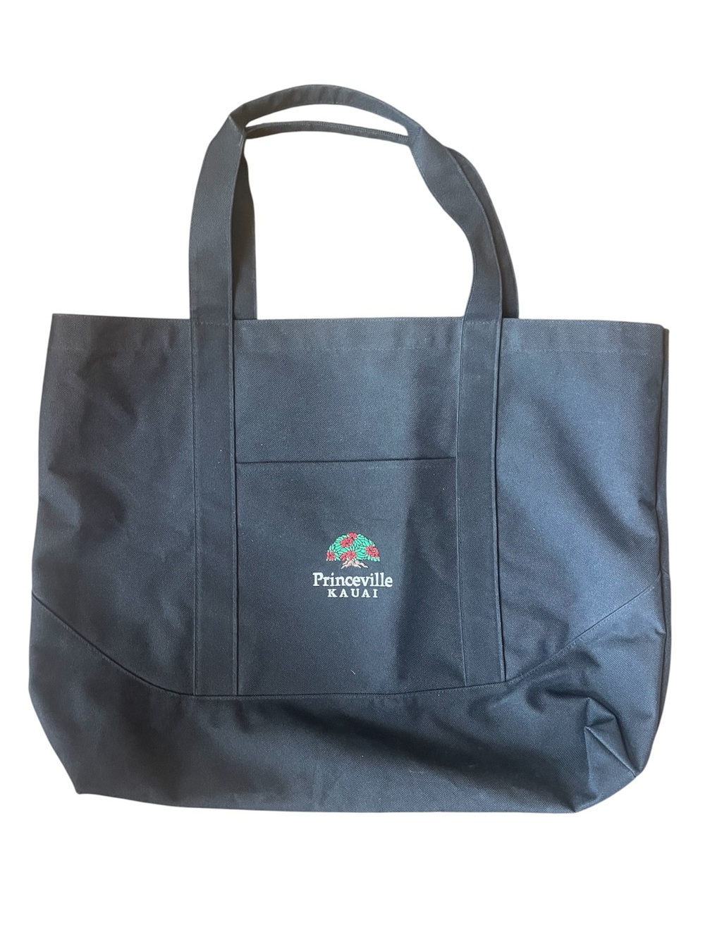 Princeville Kauai Resort Black Tote Bag Branded Embroidered Logo Rare Vintage